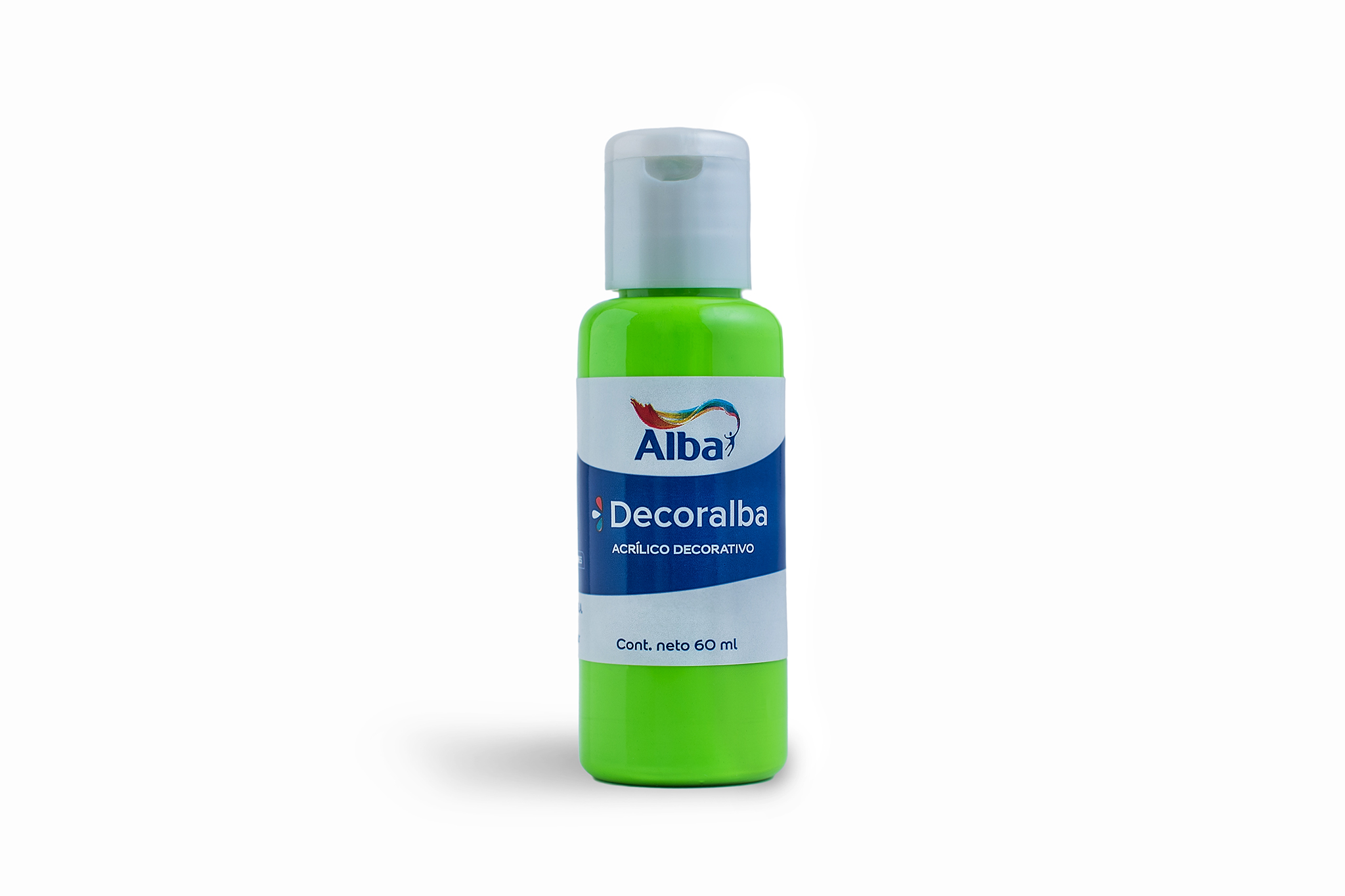 Acrilico decorativo alba 60cc verde fluo 404 - 60ML - Alba Artística